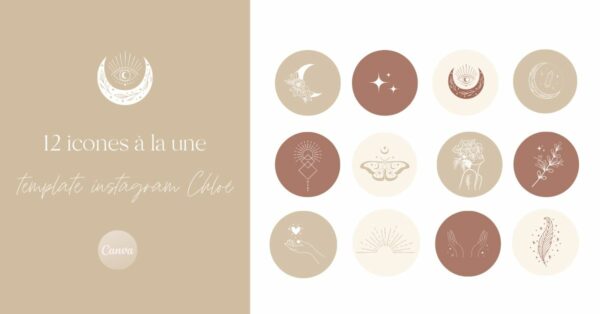 template instagram chloé icones a la une