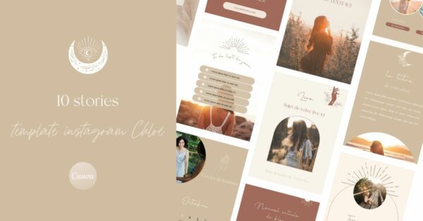 template instagram chloé stories