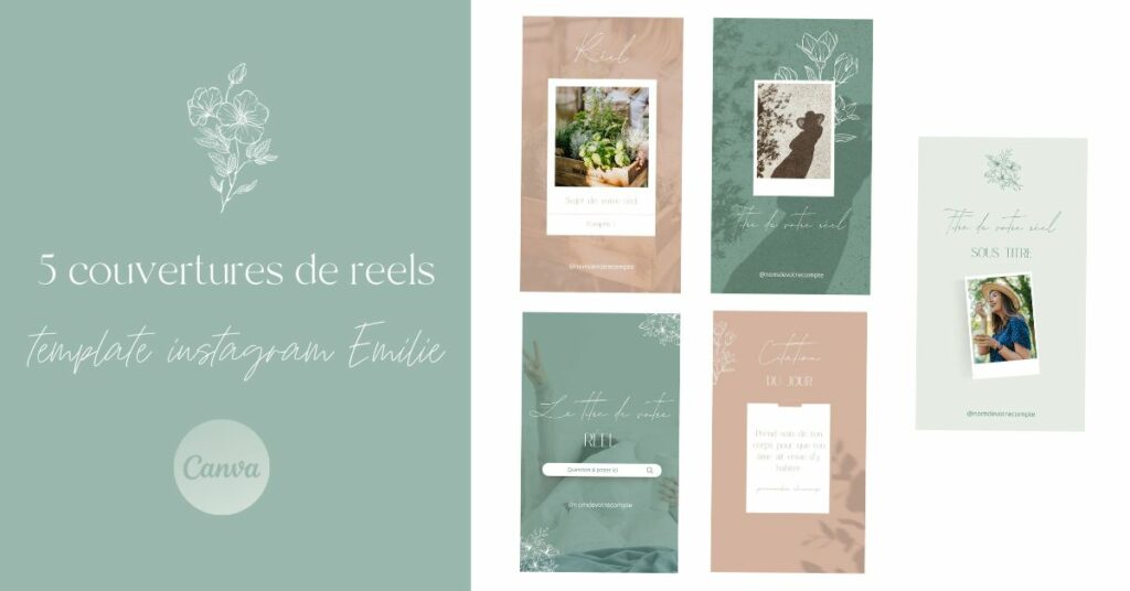 template feed instagram reel emilie