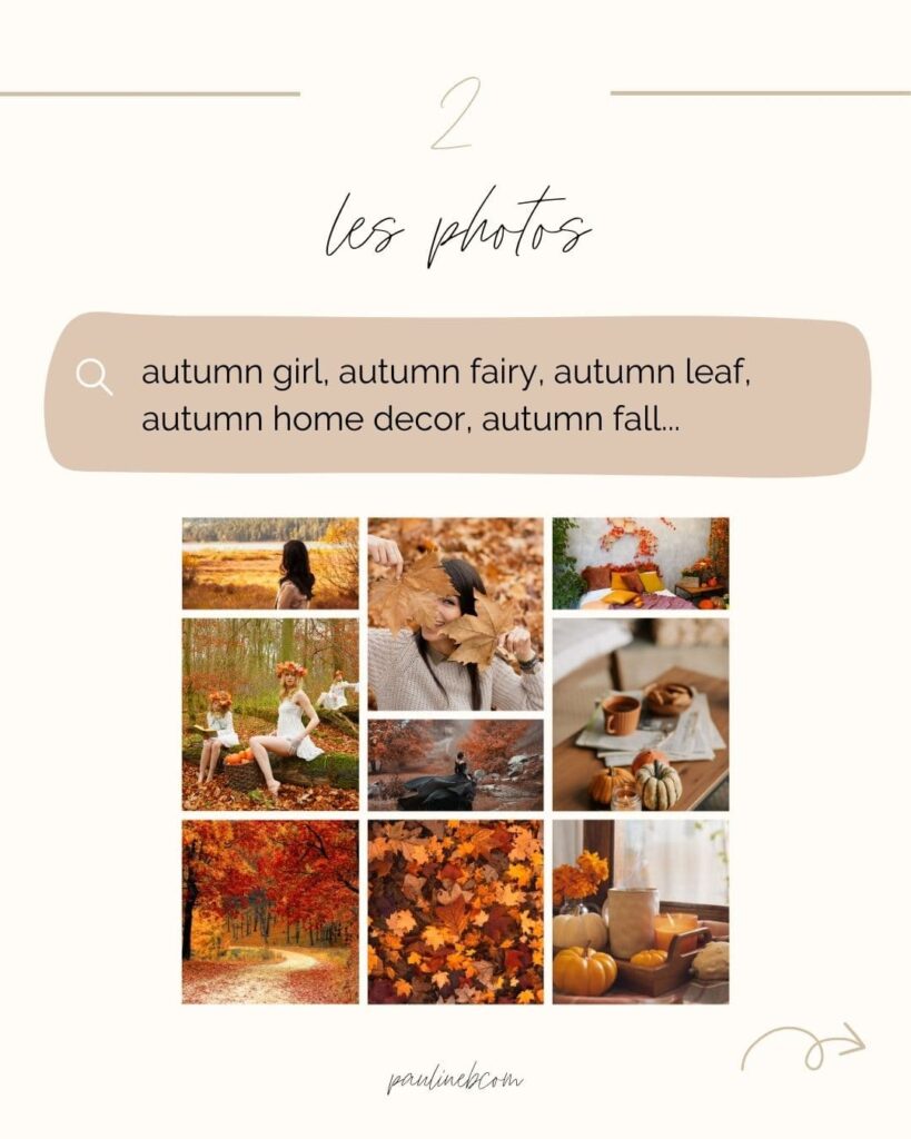 communication automne - mot clé photo canva automne