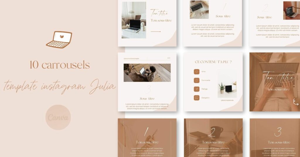 template instagram carrousels julia