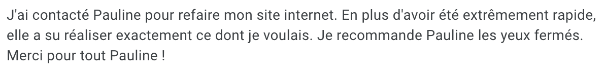 Témoignage création site internet bordeaux