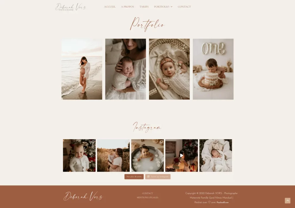 creation de site internet photographe deborah vors