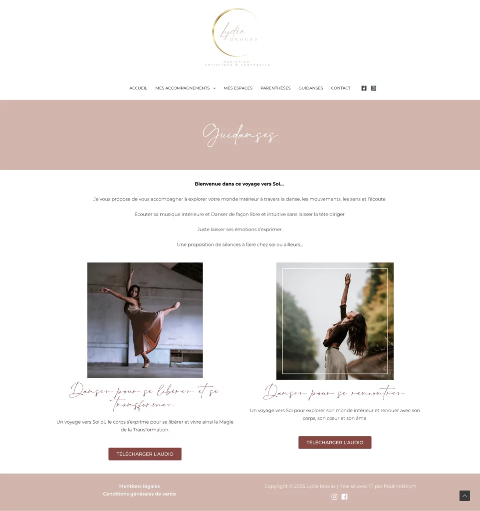 creation site internet danse en ligne