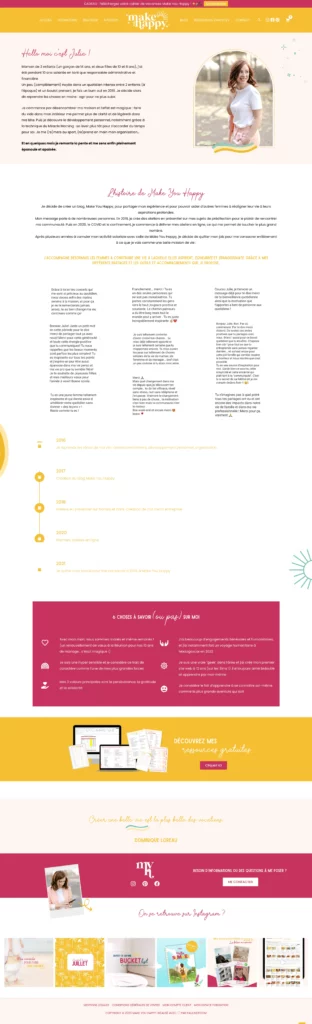 creation site internet developpement personnel make you happy
