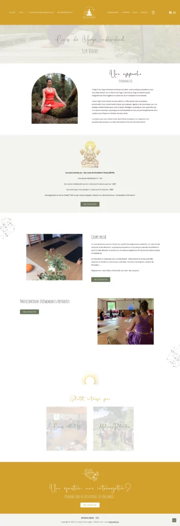 creation site internet professeur de yoga les rituels dune yogini