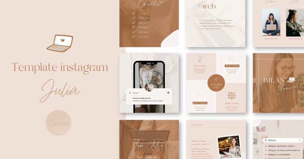 template post instagram julia